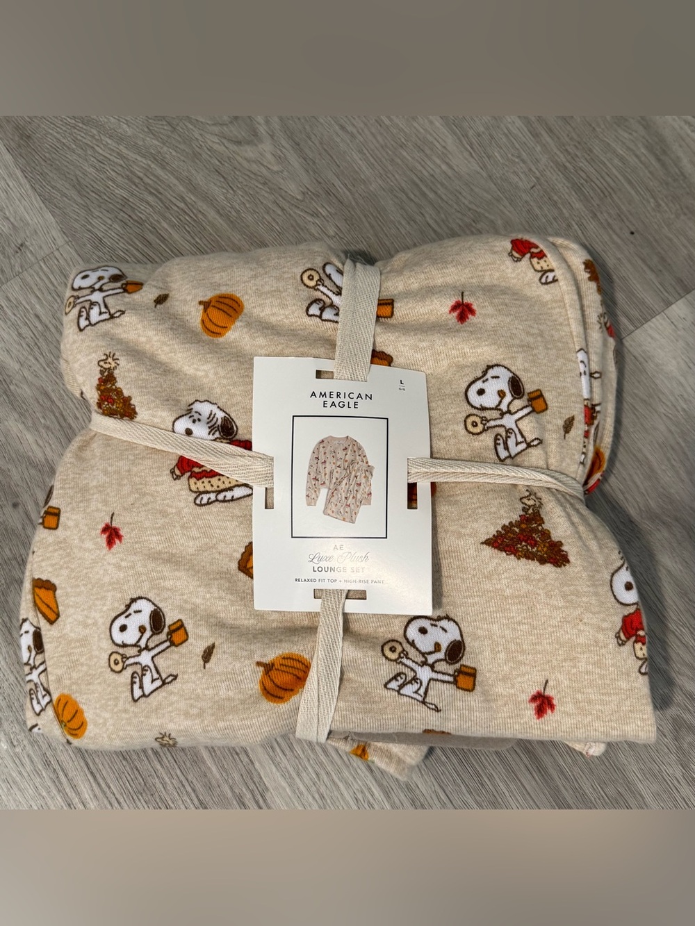 NEW American Eagle Fall Snoopy Pajama Set | Size Large - Picture 2 of 3